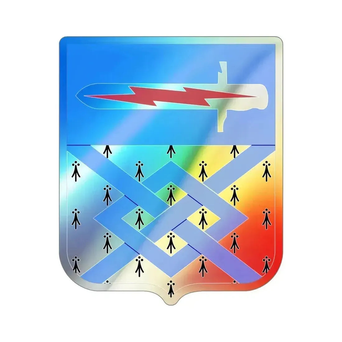 107 Military Intelligence Battalion v2 (U.S. Army) Holographic STICKER Die-Cut Vinyl Decal 5 Inch Holographic - The Sticker Space