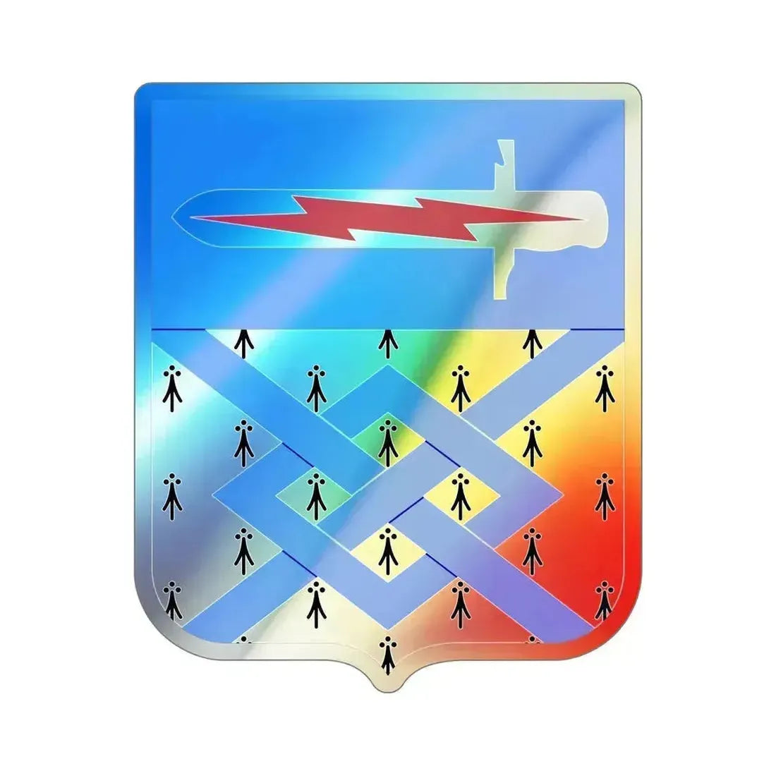 107 Military Intelligence Battalion v2 (U.S. Army) Holographic STICKER Die-Cut Vinyl Decal 6 Inch Holographic - The Sticker Space