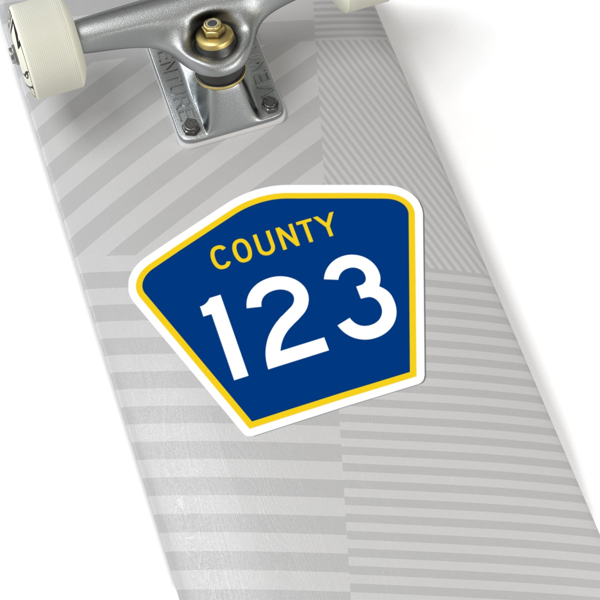 County 123 MN (Minnesota) (Road Sign) STICKER Vinyl Kiss-Cut Decal