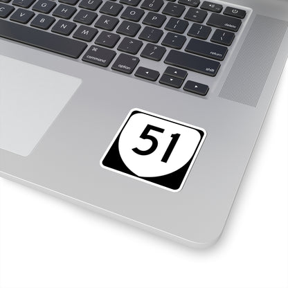 Virginia 51 (Virginia) (Road Sign) STICKER Vinyl Kiss-Cut Decal