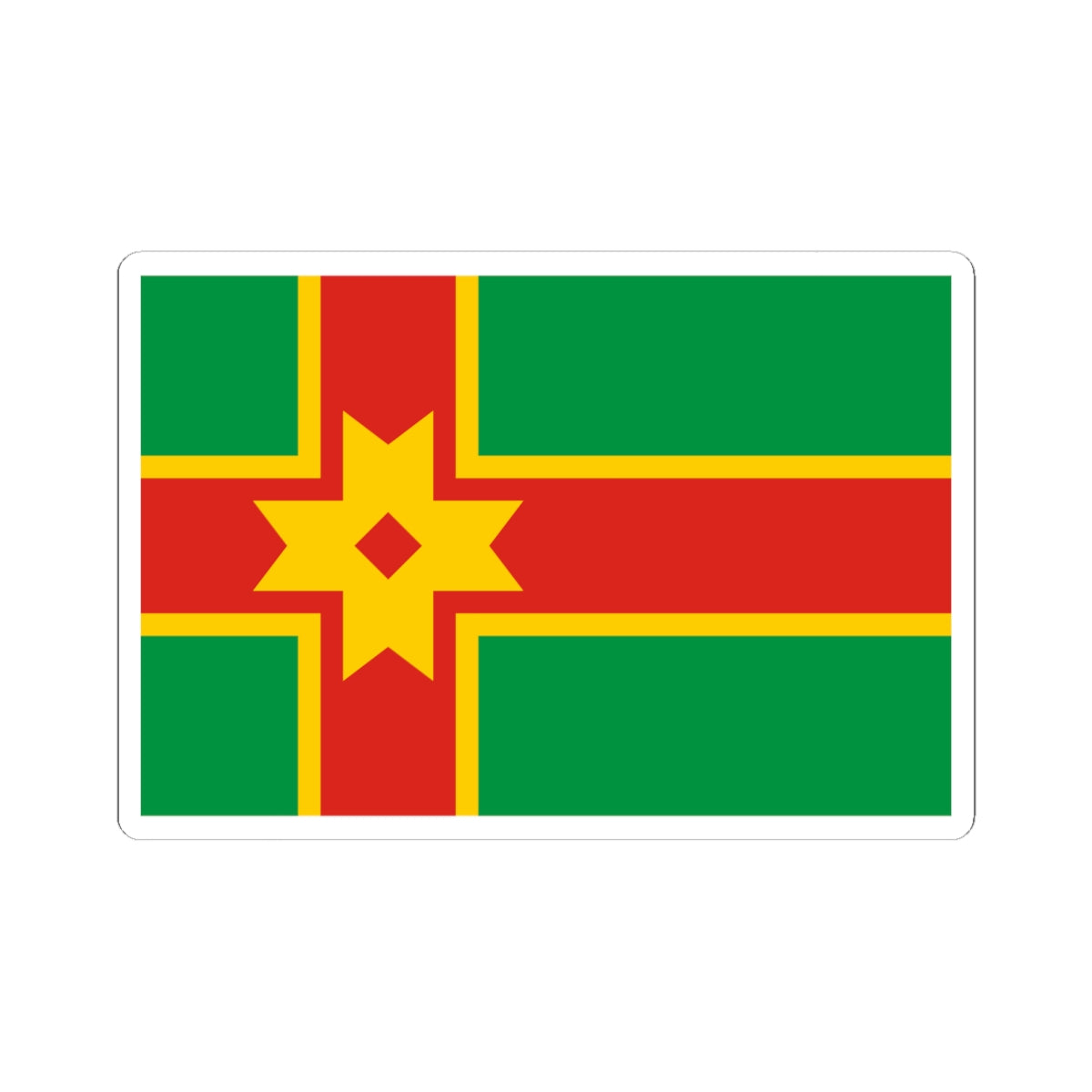 Flag of Likhoslavlsky rayon Tver oblast (Russia) STICKER Vinyl Kiss-Cut Decal