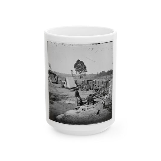 Atlanta, Georgia. Confederate Fort In Front Of Atlanta-3 (U.S. Civil War) White Coffee Mug