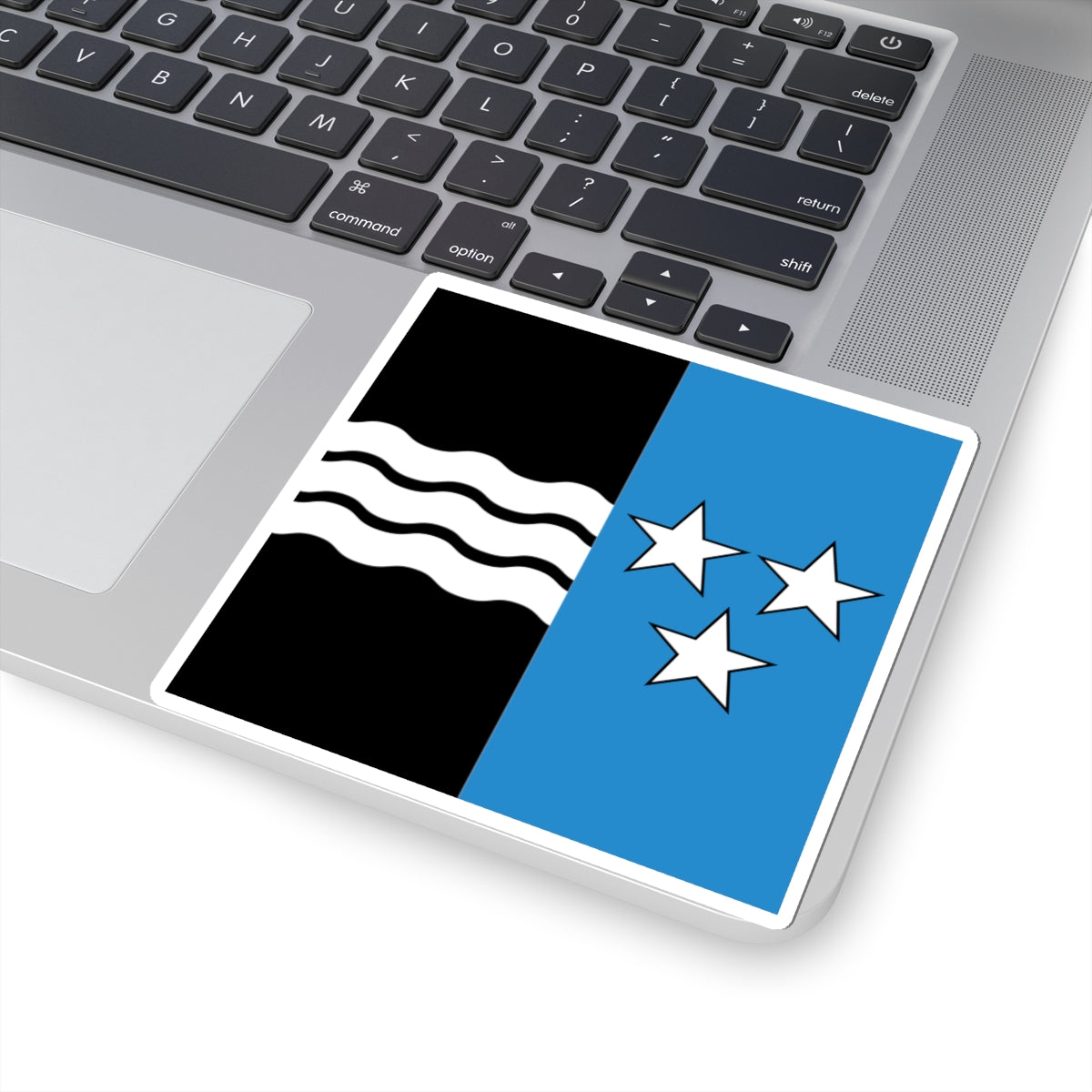 Flag of Canton of Aargau (Switzerland) STICKER Vinyl Kiss-Cut Decal