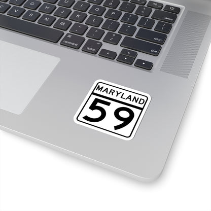 MD Route 59 (Maryland) (Road Sign) STICKER Vinyl Kiss-Cut Decal