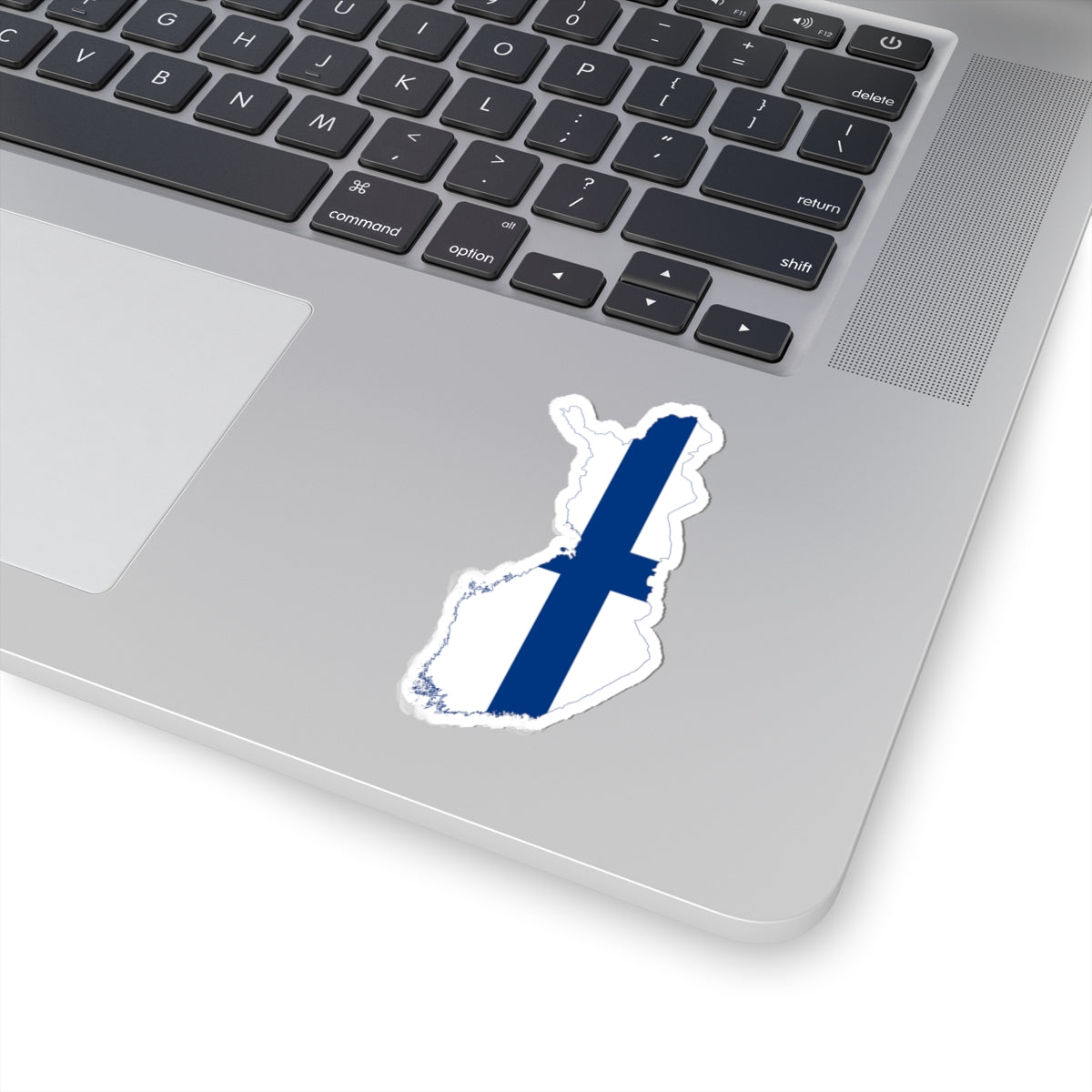 Flag-map of Finland without Aland (Finland) STICKER Vinyl Kiss-Cut Decal