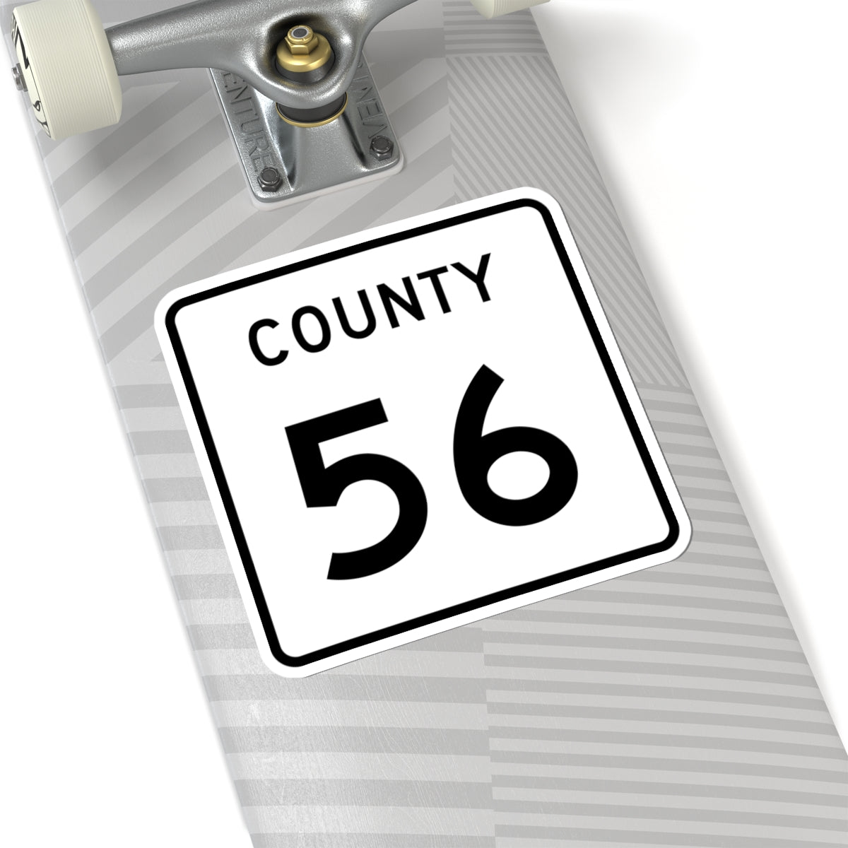 County 56 square (Minnesota) (Road Sign) STICKER Vinyl Kiss-Cut Decal