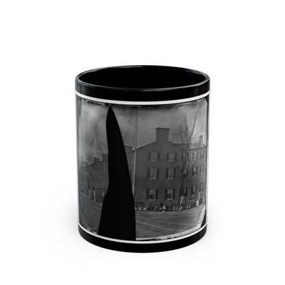Washington, District Of Columbia. Group In Front Of Building (U.S. Civil War) Black Coffee Mug