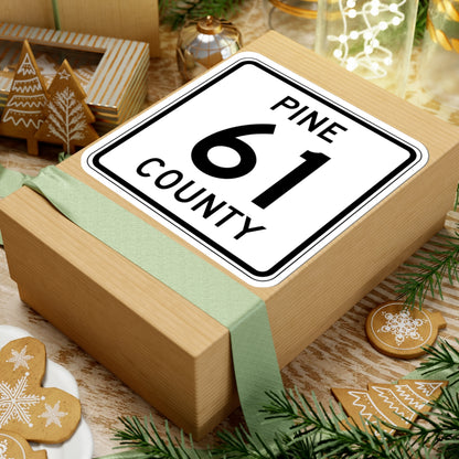 Pine County Route 61 MN (Minnesota) (Road Sign) STICKER Vinyl Kiss-Cut Decal