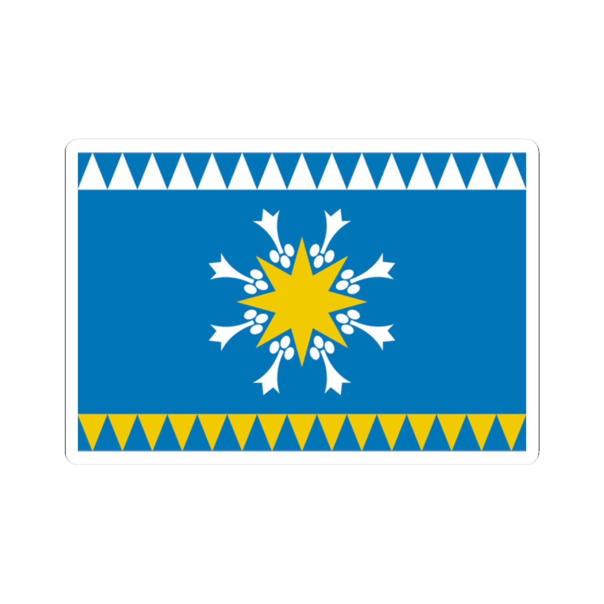 Flag of Ivdel Sverdlovsk oblast (Russia) STICKER Vinyl Kiss-Cut Decal