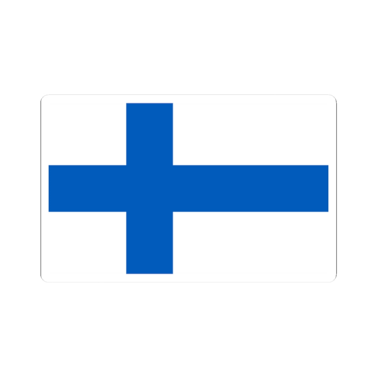 Flag of Finland 1918-1920 (Finland)_1 STICKER Vinyl Kiss-Cut Decal