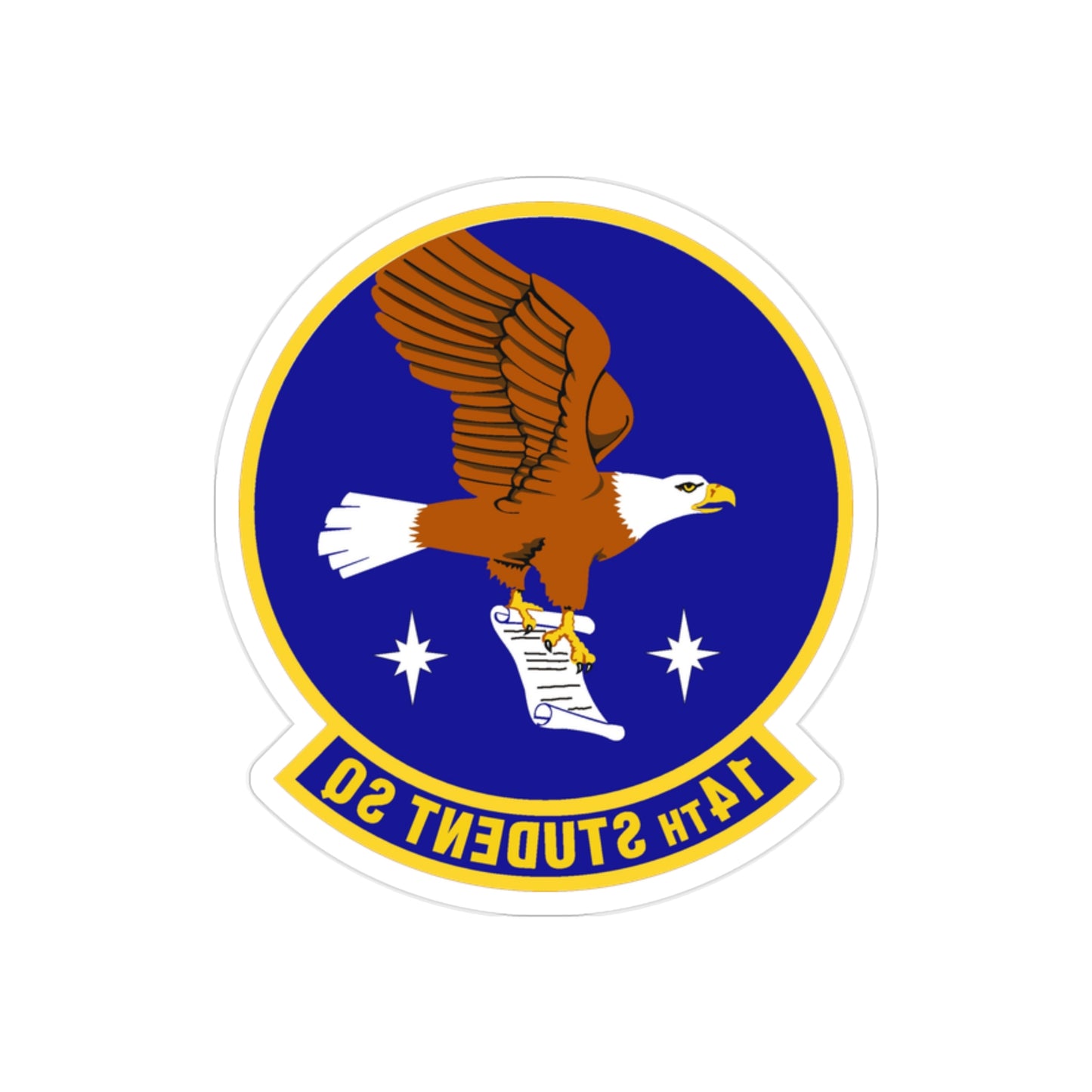 14th Student Squadron (U.S. Air Force) REVERSE PRINT Transparent STICKER-2" × 2"-The Sticker Space