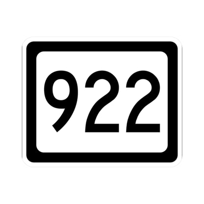 WV-922 (Virginia) (Road Sign) STICKER Vinyl Kiss-Cut Decal