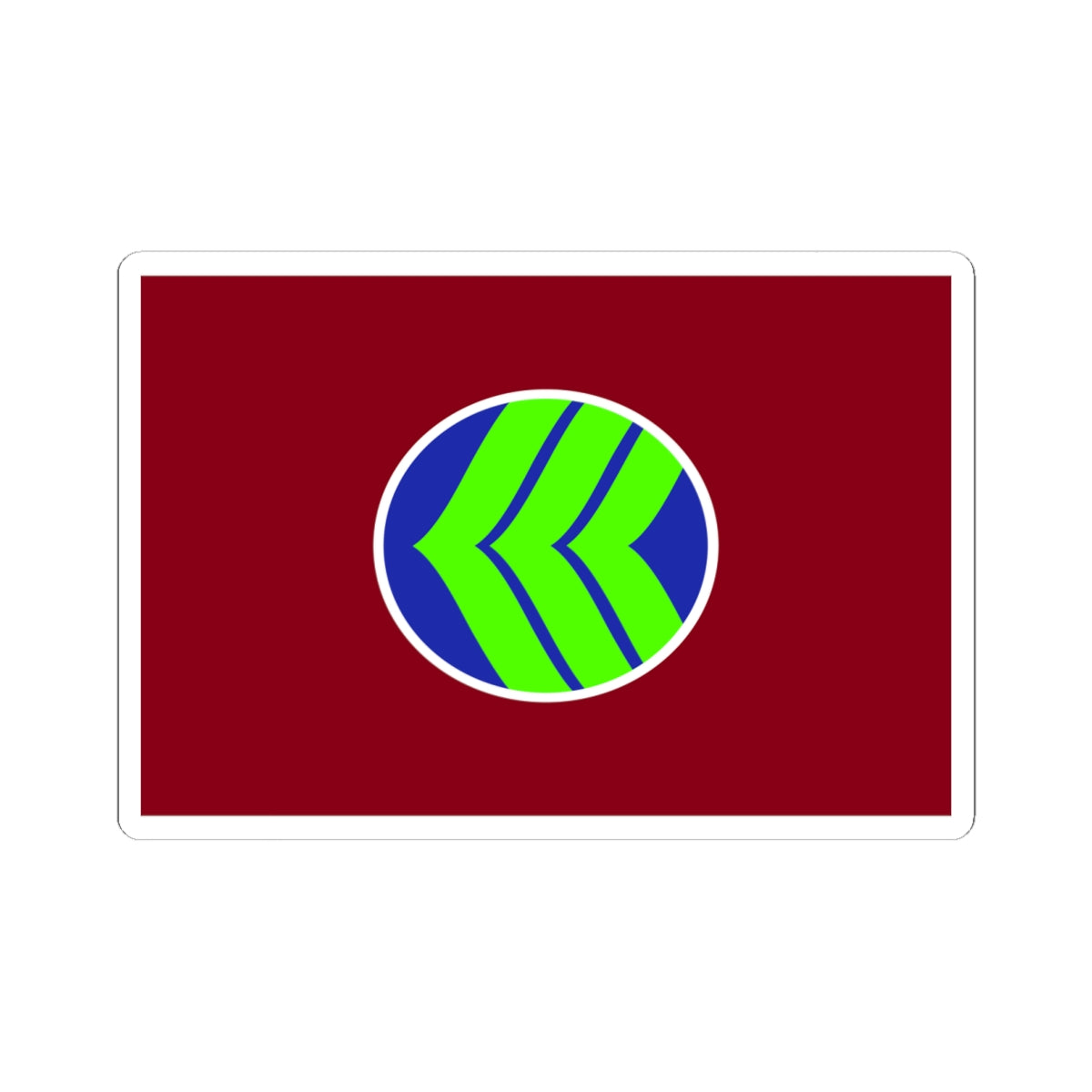 Flag of Kumejima Okinawa (Japan) STICKER Vinyl Kiss-Cut Decal