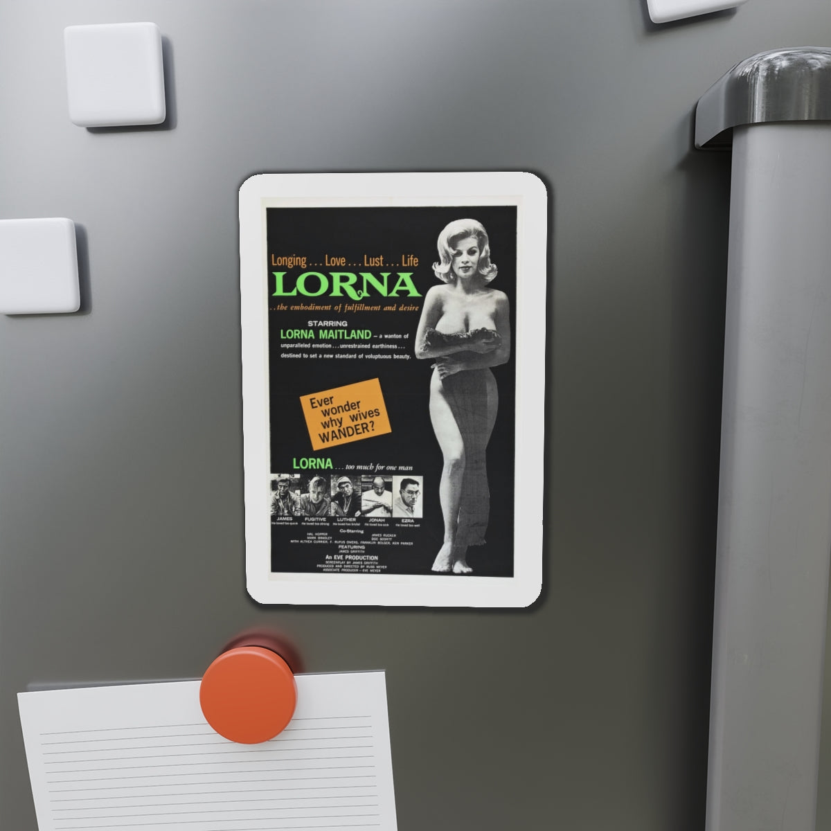 LORNA 1964 Movie Poster - Refrigerator Magnet-The Sticker Space