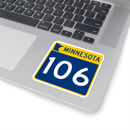 MN-106 (Minnesota) (Road Sign) STICKER Vinyl Kiss-Cut Decal