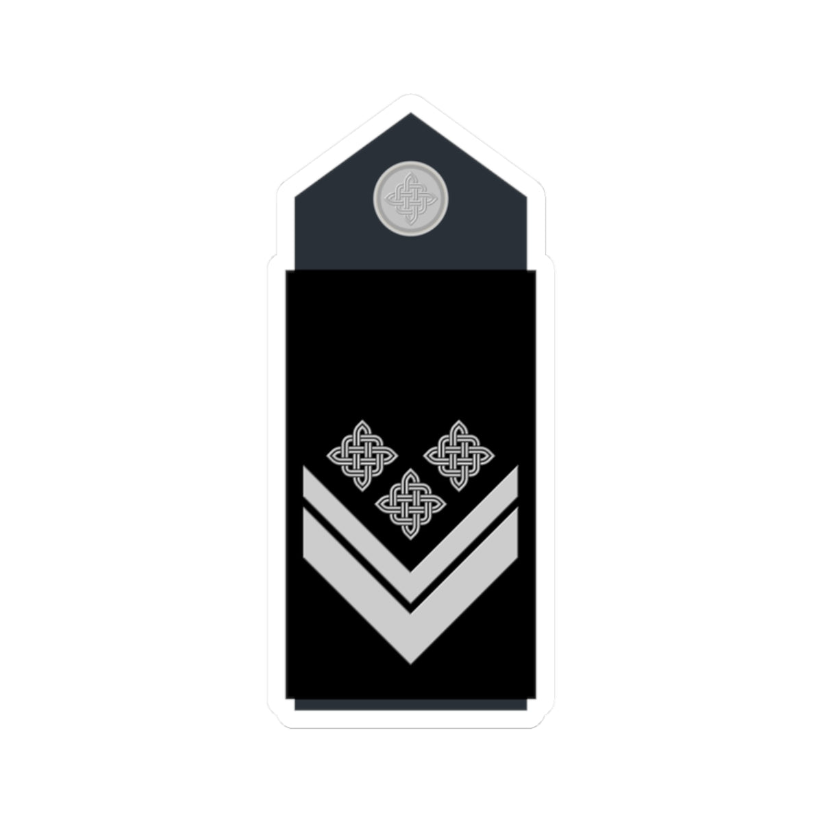 Naramenica odore časničkog namjesnika HRZ i PZO (Croatia) (Military Rank) STICKER Vinyl Kiss-Cut Decal