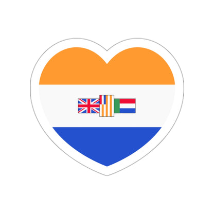 Heart Flag of South Africa 1982-1994 - STICKER Vinyl Die-Cut Decal