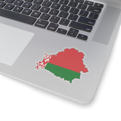 Belarus-Flagmap (Belarus) STICKER Vinyl Kiss-Cut Decal