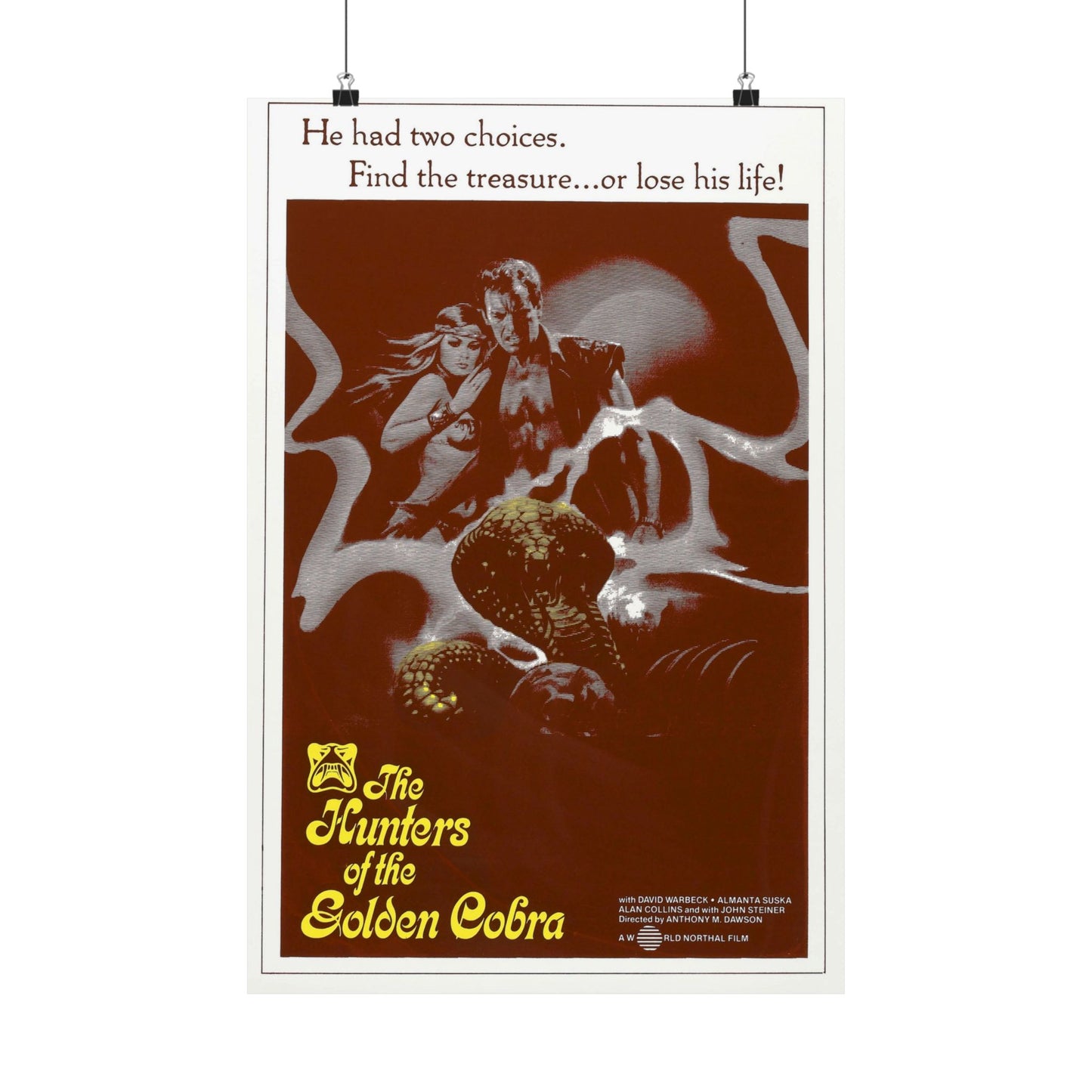 THE HUNTERS OF THE GOLDEN COBRA (2) 1982 - Paper Movie Poster-16″ x 24″-The Sticker Space