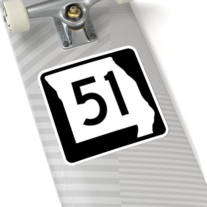 MO-51 (Missouri) (Road Sign) STICKER Vinyl Kiss-Cut Decal