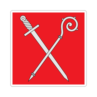 Flag of Diocese of Sion (Switzerland) STICKER Vinyl Kiss-Cut Decal