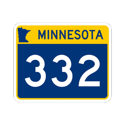 MN-332 wide (Minnesota) (Road Sign) STICKER Vinyl Kiss-Cut Decal
