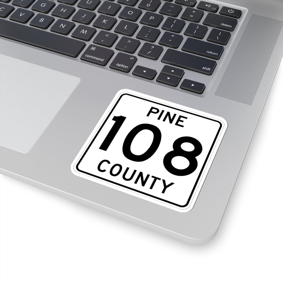 Pine County Route 108 MN (Minnesota) (Road Sign) STICKER Vinyl Kiss-Cut Decal
