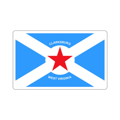 Flag of Clarksburg, West Virginia - STICKER Vinyl Kiss-Cut Decal