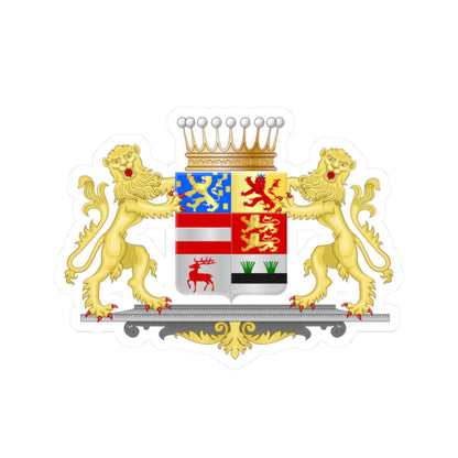 Achievement of Nassau Dietz Princely Counts (Netherlands) (Coat of Arms) STICKER Vinyl Kiss-Cut Decal