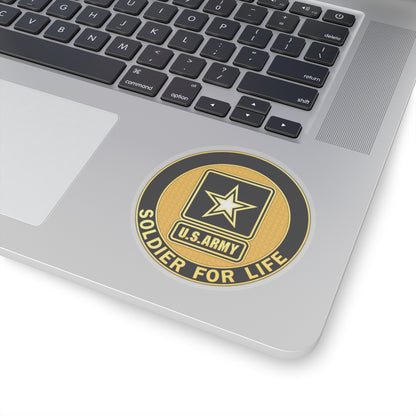 Soldier for Life Lapel Button (U.S. Army) STICKER Vinyl Kiss-Cut Decal