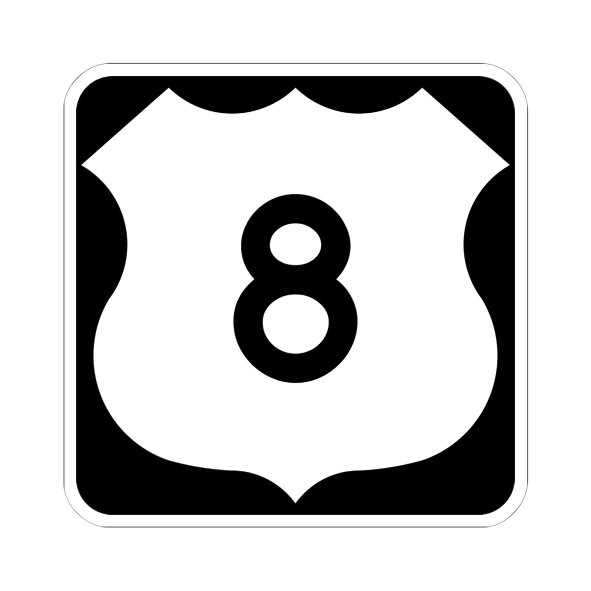 US 8 MN 1961 (Minnesota) (Road Sign) STICKER Vinyl Kiss-Cut Decal