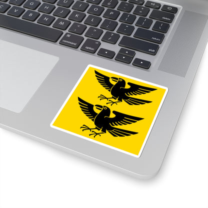 Flag of Einsiedeln Abbey (Switzerland) STICKER Vinyl Kiss-Cut Decal