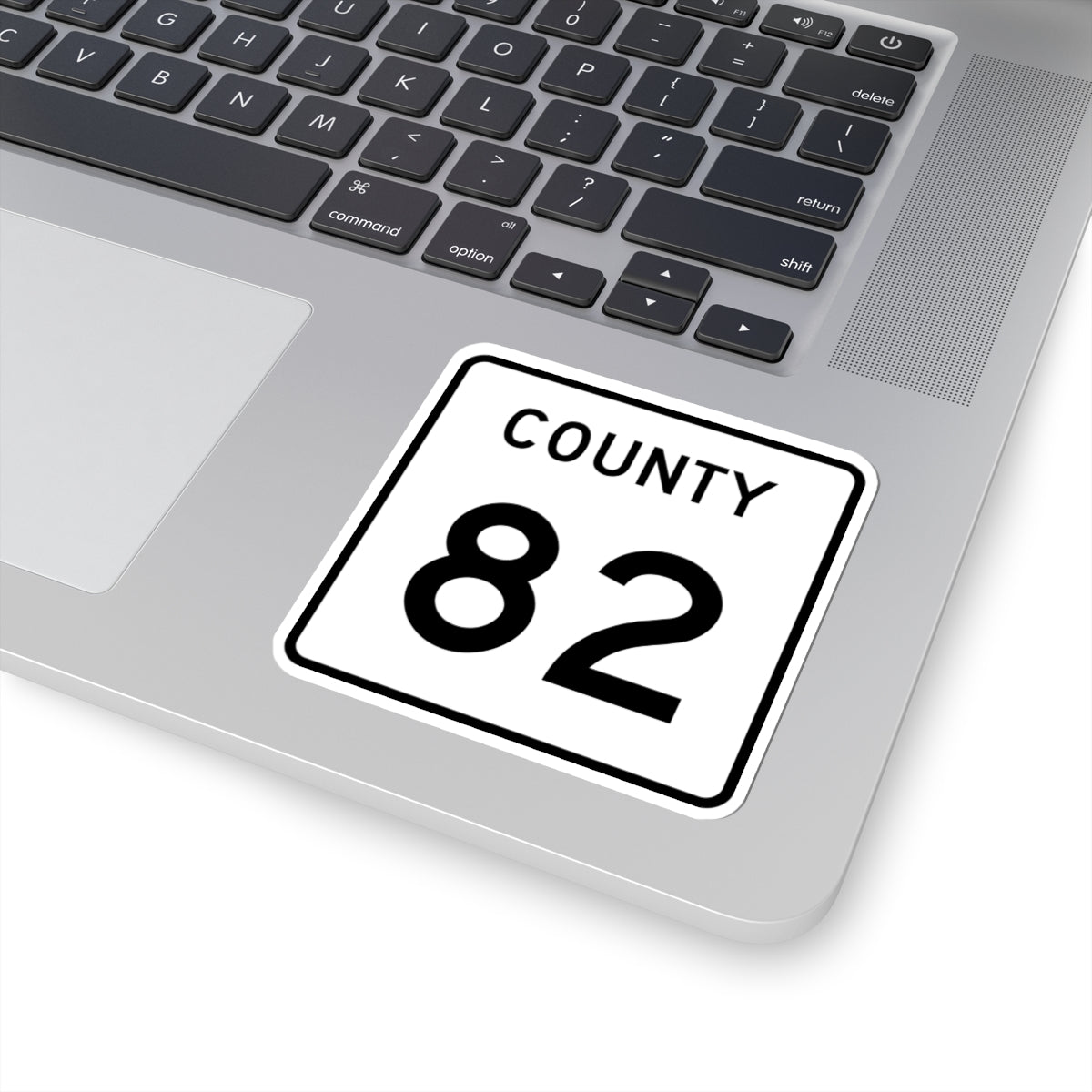 County 82 square (Minnesota) (Road Sign) STICKER Vinyl Kiss-Cut Decal