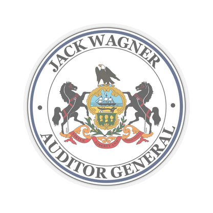 Seal of the Auditor General of Pennsylvania Jack Wagner - STICKER Vinyl Kiss-Cut Decal