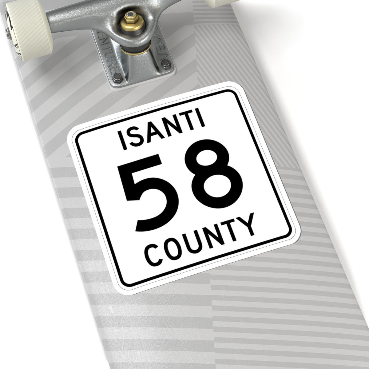Isanti County 58 MN (Minnesota) (Road Sign) STICKER Vinyl Kiss-Cut Decal