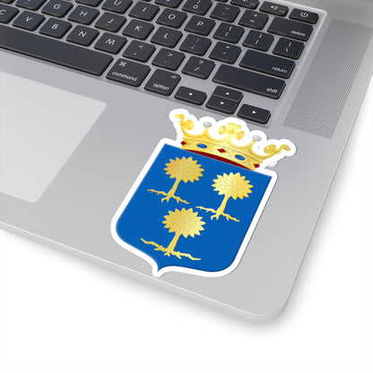 Ambt Delden wapen met kroon (Netherlands) (Coat of Arms) STICKER Vinyl Kiss-Cut Decal