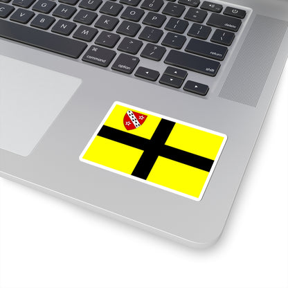 Flag of St David early with Diocese of Bangor Shield in Canton (United Kingdom) STICKER Vinyl Kiss-Cut Decal