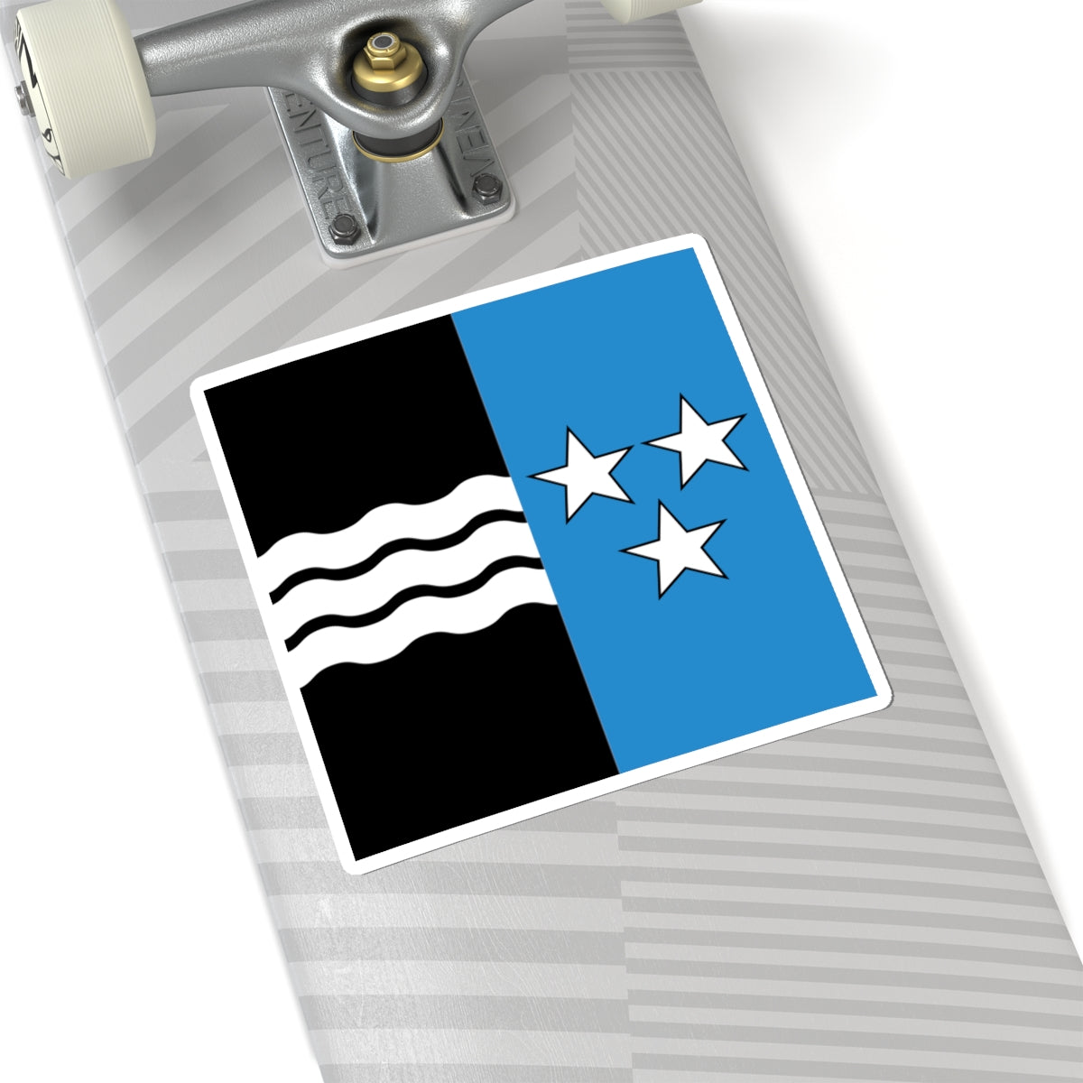 Flag of Canton of Aargau (Switzerland) STICKER Vinyl Kiss-Cut Decal