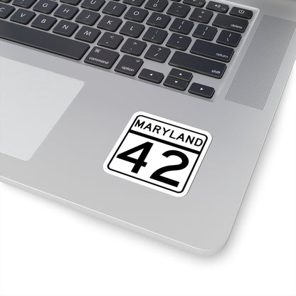 MD Route 42 (Maryland) (Road Sign) STICKER Vinyl Kiss-Cut Decal