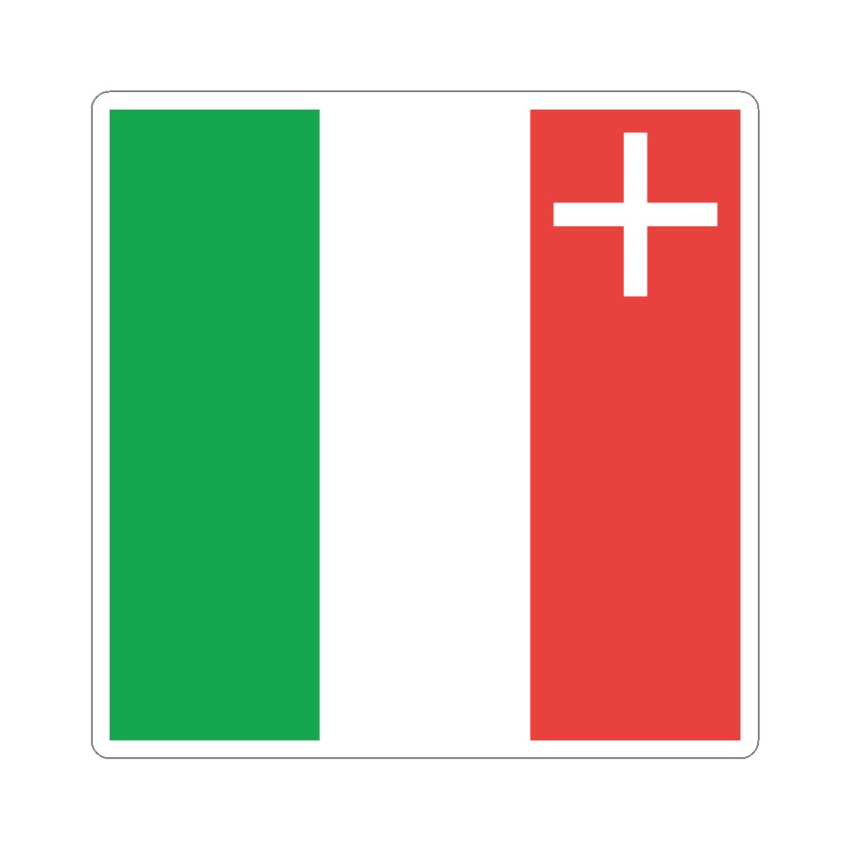 Flag of Canton of Neuchatel (Switzerland) STICKER Vinyl Kiss-Cut Decal