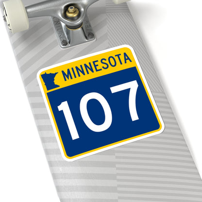 MN-107 (Minnesota) (Road Sign) STICKER Vinyl Kiss-Cut Decal