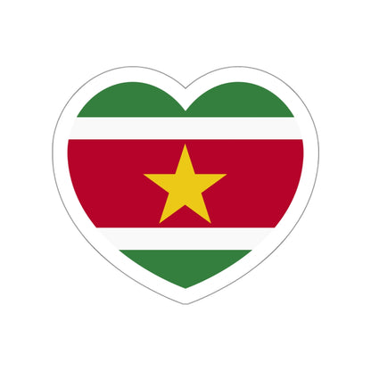 Heart Flag of Suriname - STICKER Vinyl Die-Cut Decal