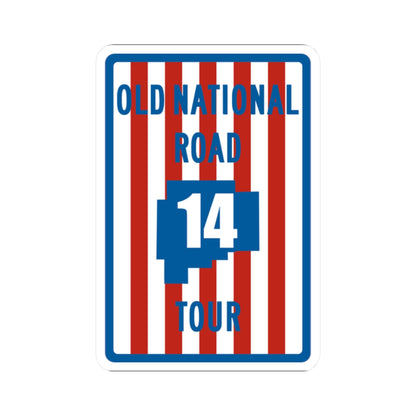 Old National Road Tour 14 (Ohio) (Road Sign) STICKER Vinyl Kiss-Cut Decal