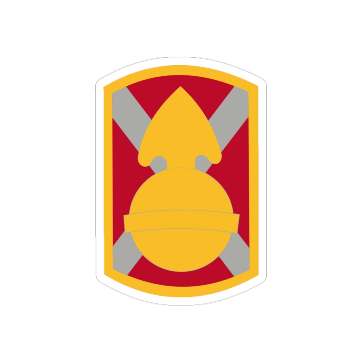 107th Artillery Brigade (U.S. Army) REVERSE PRINT Transparent STICKER-2" × 2"-The Sticker Space