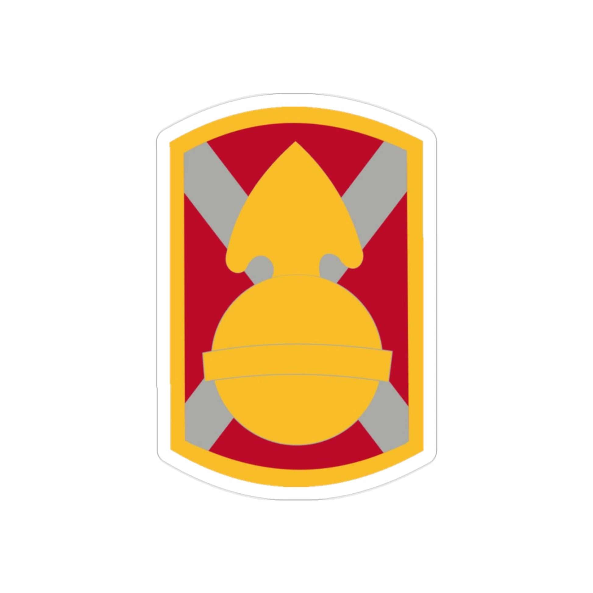 107th Artillery Brigade (U.S. Army) REVERSE PRINT Transparent STICKER-2" × 2"-The Sticker Space