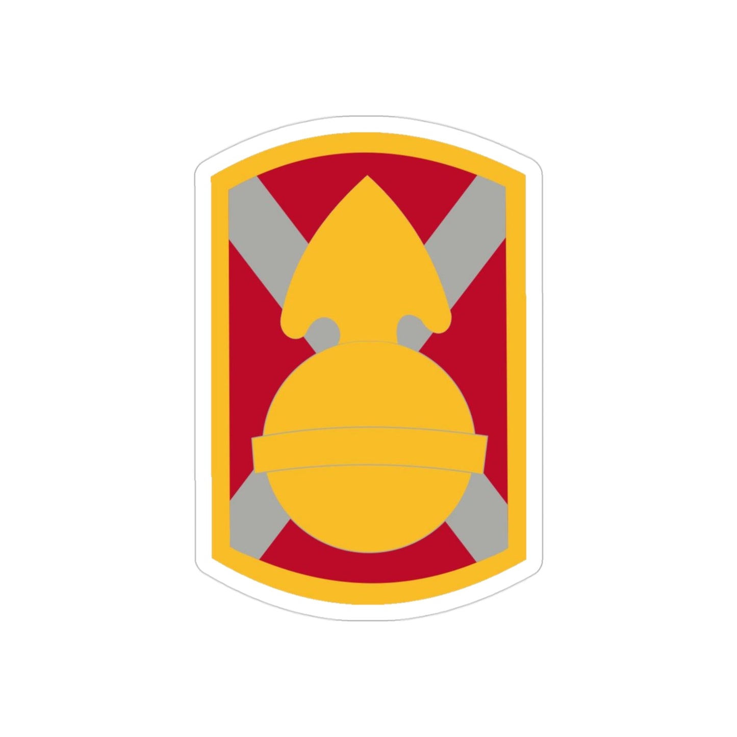 107th Artillery Brigade (U.S. Army) REVERSE PRINT Transparent STICKER-3" × 3"-The Sticker Space