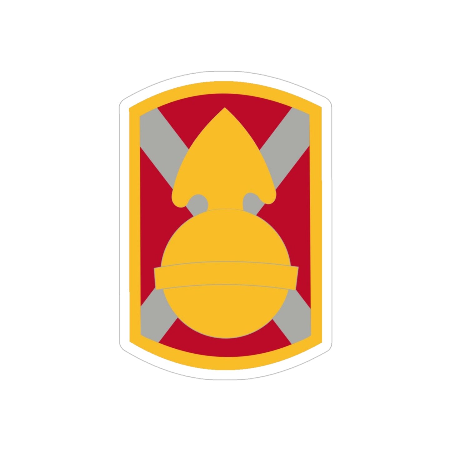 107th Artillery Brigade (U.S. Army) REVERSE PRINT Transparent STICKER-4" × 4"-The Sticker Space