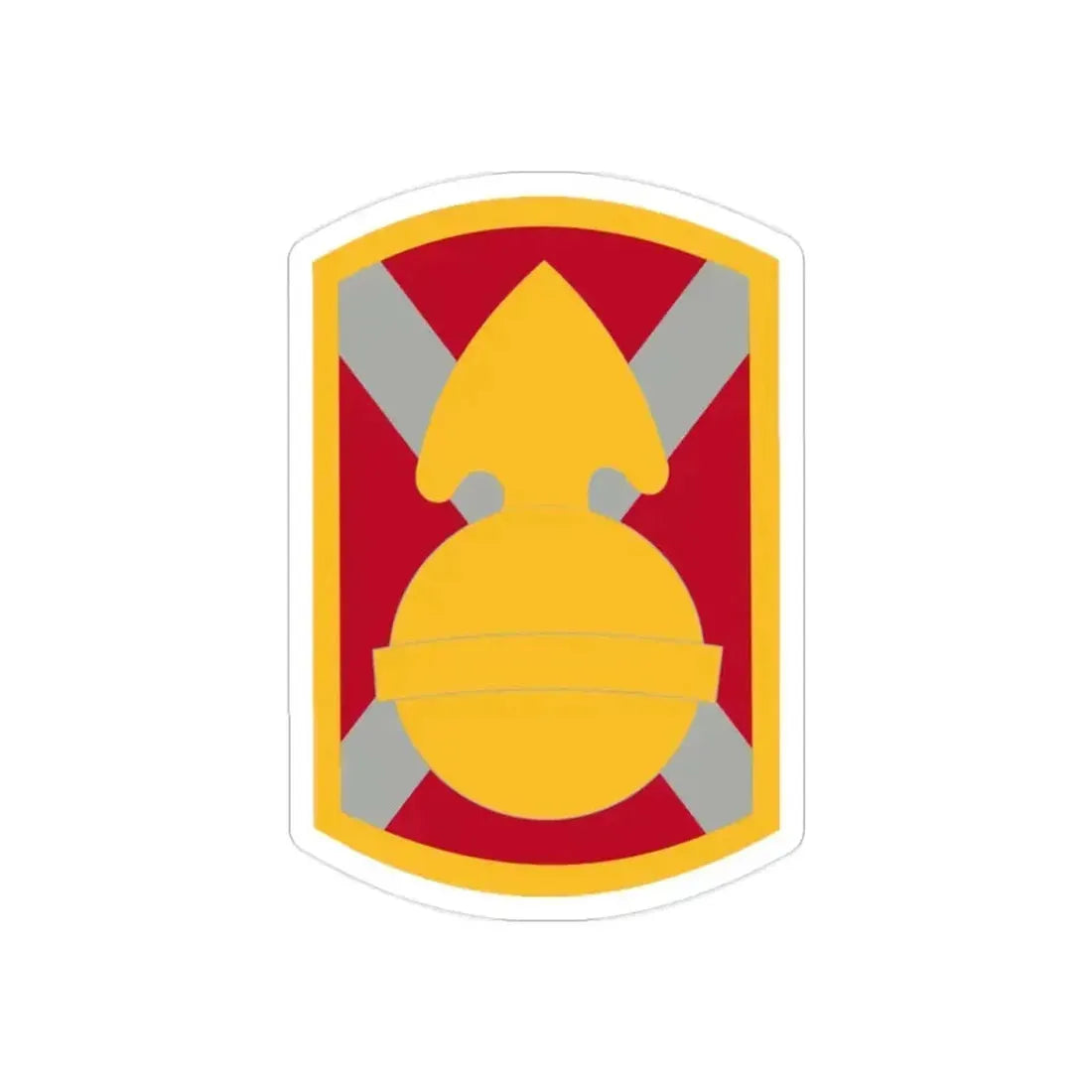 107th Artillery Brigade (U.S. Army) REVERSE PRINT Transparent Die-Cut STICKER 2 Inch Die-Cut Transparent - The Sticker Space