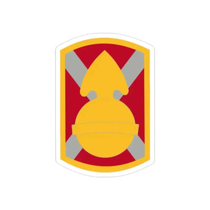 107th Artillery Brigade (U.S. Army) REVERSE PRINT Transparent Die-Cut STICKER 2 Inch Die-Cut Transparent - The Sticker Space
