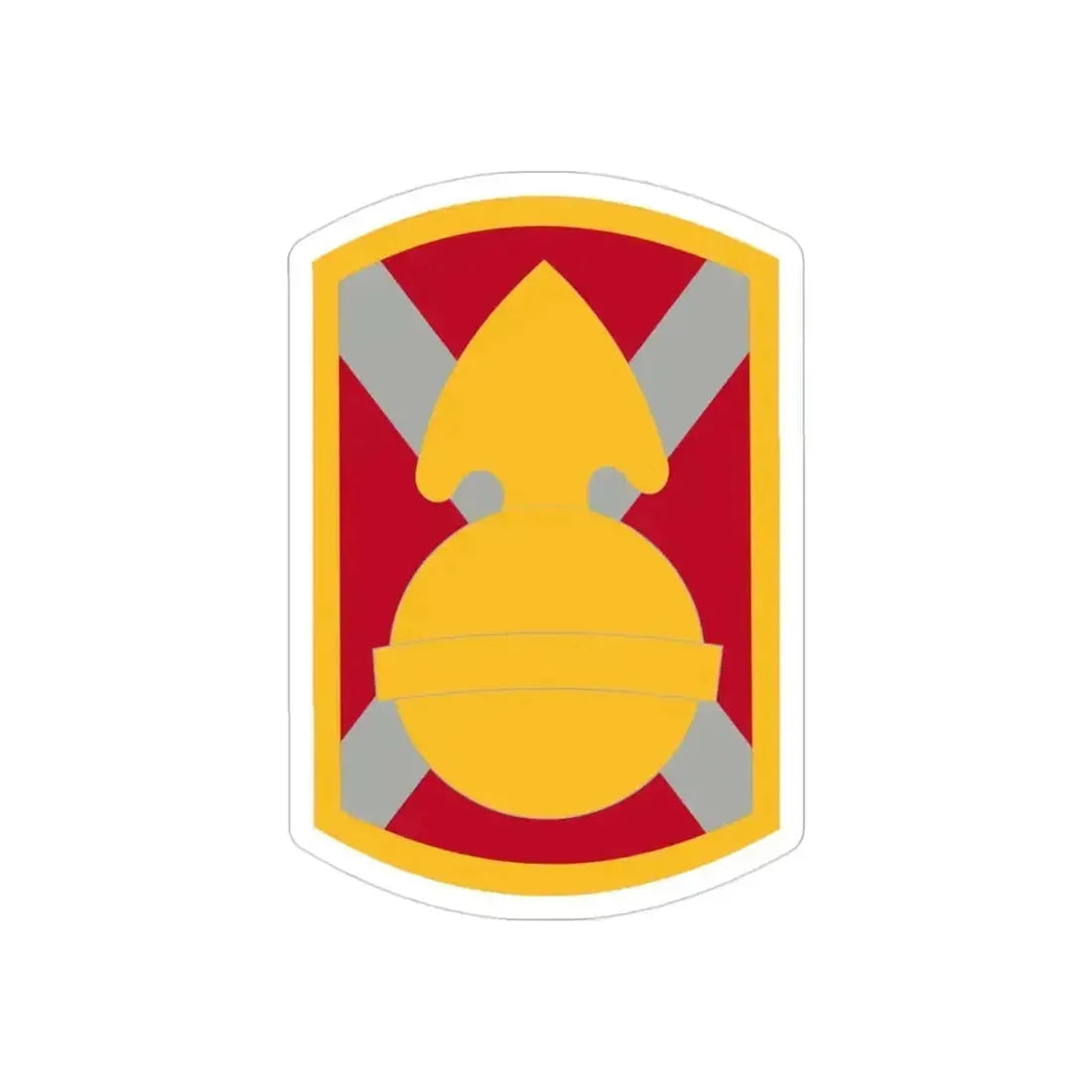 107th Artillery Brigade (U.S. Army) REVERSE PRINT Transparent Die-Cut STICKER 3 Inch Die-Cut Transparent - The Sticker Space